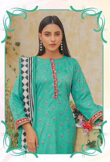 Elegant Printed 3-Piece Mixed Fabric Suit