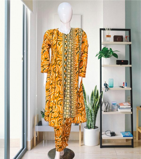 Sunshine Glamour – Binsaed 3-Piece Yellow Frock Suit